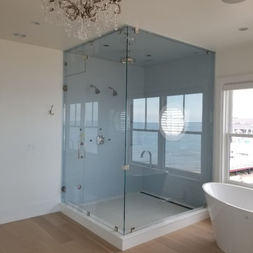 Milton Back Painted Custom Glass Shower Enclosure