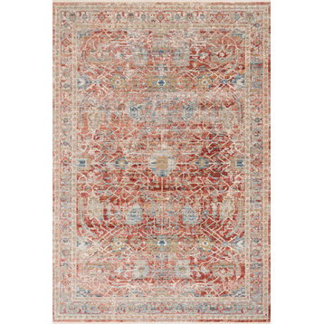 Red/Ivory Polyester Claire Area Rug by Loloi, 11'6"x15'7"