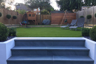 Decking, lawn & floating benches