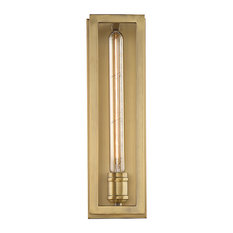 1-Light Wall Sconce, Warm Brass