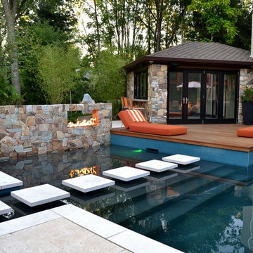 Modern Pool Design Backyard