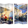 6' Tall Double Sided Amalfi/Riviera Canvas Room Divider