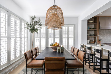 Inspiration for a large transitional dining room remodel in DC Metro