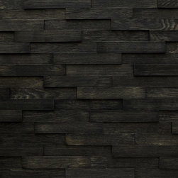 Parement mural en ch&ecirc;ne noir (Parqueterie de Bourgogne) - Wall Decor