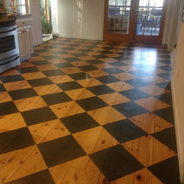 milk paint on kitchen floor