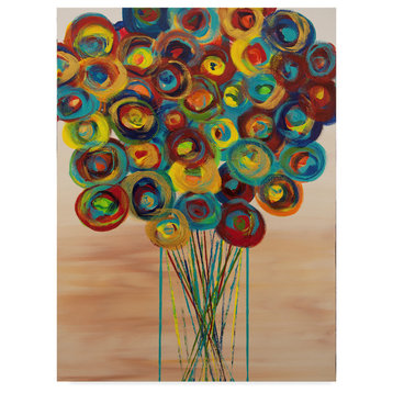 "Abstract Oil Flowers" by Hilary Winfield, Canvas Art