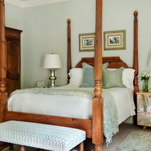 Master bedroom feature wall