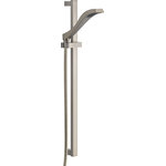 Delta - Delta Dryden Premium Single-Setting Slide Bar Hand Shower, Stainless, 57051-SS - Wash the day away with this super functional handshower, giving you water any way you need it, anywhere you want it.  The handshower easily adjusts on the wall-mount slide bar to accommodate every user.  The built-in backflow protection system incorporates two certified check valves for your peace of mind.  Delta is committed to supporting water conservation around the globe and has been recognized as WaterSense Manufacturer Partner of the Year in 2011, 2013, and 2014.