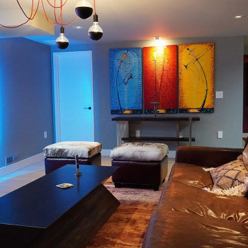A High-Tech Basement Redesign Infused with Art and Innovation