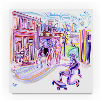 "Coasting Down Grape Street" by Josh Byer, Canvas Art