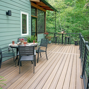 Modern Backyard Deck in the Woods