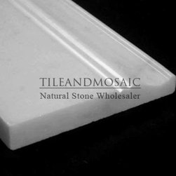 Statuary Crystal White Marble Italian Statuario 3/4" Baseboard Molding Polished - Products