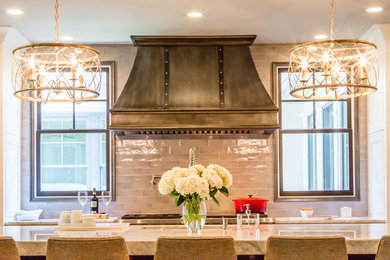 Example of a transitional kitchen design in Charlotte
