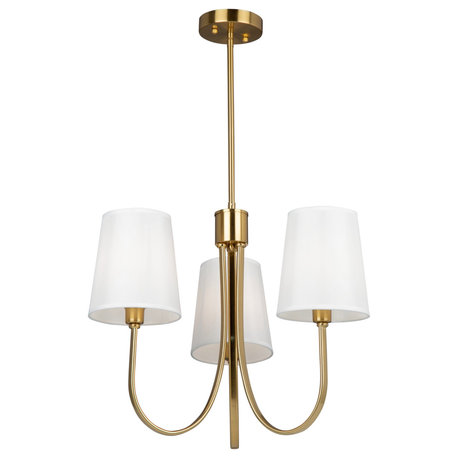 Artcraft Rhythm 3 Light Chandelier SC13333BG - Brushed Gold