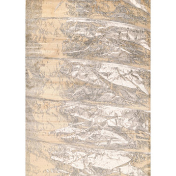 nuLOOM Contemporary Abstract Leora Area Rug, Gold, 5'x8'