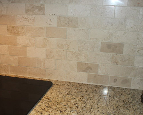 Polished Crema Marfil Backsplash | Houzz