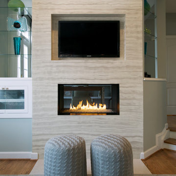 Modern View Thru Fireplace