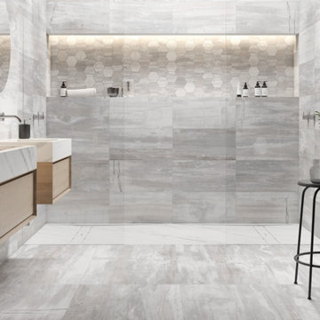 Fossil porcelain tile by Happy Floors