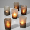 Glass Votive Candle Holders, Ombre Frost Gold Glitter Votive Candle Holders, Set of 48