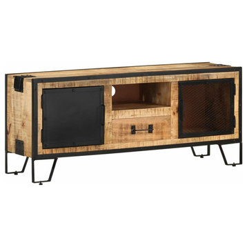 vidaXL TV Stand TV Unit Sideboard TV Console Media Cabinet Rough Mango Wood