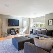 Tv wall with burner
