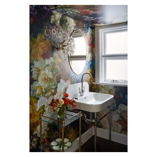 Arts & Crafts House, Malvern - Transitional - Powder Room - Melbourne ...