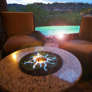 Gas Fire Table with Outdoor Furniture