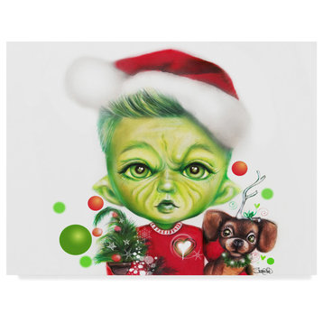 Sheena Pike Art And Illustration 'Grinchie Guy' Canvas Art, 19"x14"