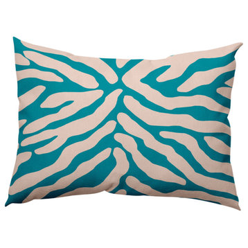 Animal Stripe Decorative Throw Pillow, Explorer Blue, 14"x20"