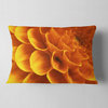 Yellow Abstract Floral Design Floral Throw Pillow, 12"x20"