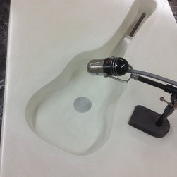 Guitar SInk - Microphone Faucet - Bathroom Sinks
