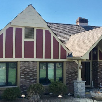 LP Diamond Kote siding, soffit /fascia. Windows trim, oversized aluminum gutters