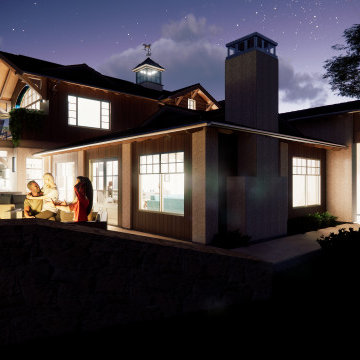 Fallbrook Modern Ranch House, evening