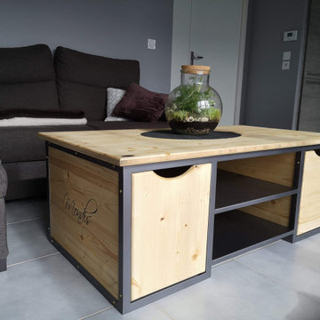 Table basse Acier/Bois