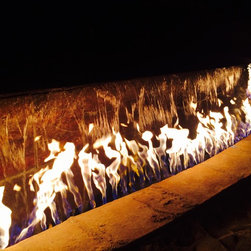 30' Linear Fire Feature Infinity Pool - Fire Pits