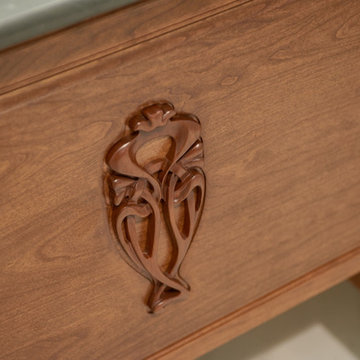 Los Gatos Art Nouveau Style Powder Room