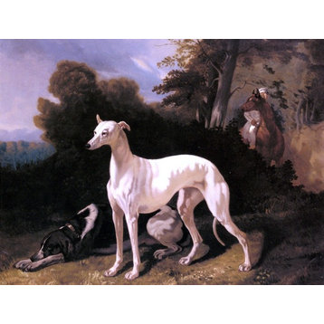 Alfred De Dreux A Greyhound in an Extensive Landscape Wall Decal