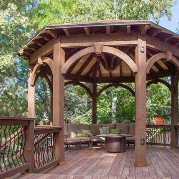 Entertainment Size | Deck & Timber Frame Gazebo w/Integrated Power