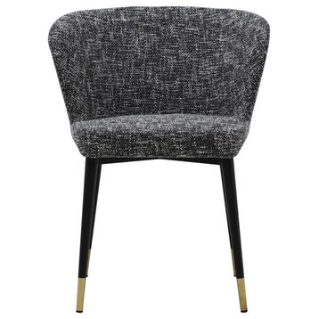 Elite Living Camilla Modern Woven Upholstered Dining Side Chair, Gray
