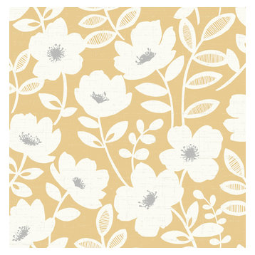 Bergman Mustard Scandi Flower Wallpaper Bolt