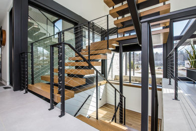Example of a trendy home design design in Cleveland