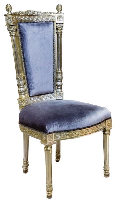 Silver Velvet Chair