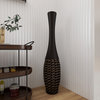 Coastal Brown Rattan Vase 56103