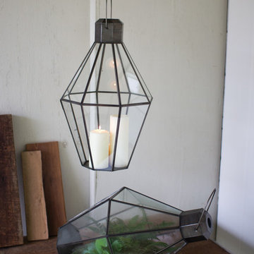 Metal and Glass Terrarium / Lantern