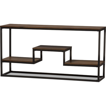 Doreen Rustic Industrial Style Wood Console Table