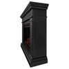 Real Flame Centennial Grand 55.5" Contemporary Wood Electric Fireplace in Black
