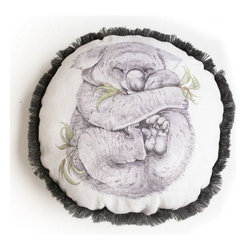 Golden Slumbers Cushion (Grey Wool Fringe) - Decorative Cushions