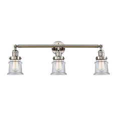 INNOVATIONS LIGHTING 205-PN-G182S Small Canton 3 Light Bath Vanity Light