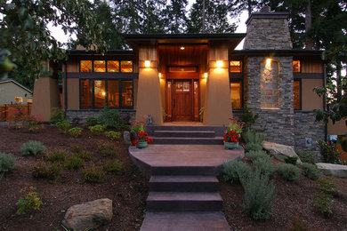 Inspiration for a craftsman exterior home remodel in Seattle