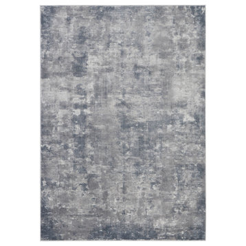 Nourison Rustic Textures 5'3" x Round Grey Modern Indoor Area Rug